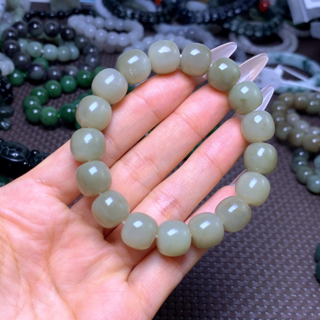 和田玉未镶嵌手串卡12