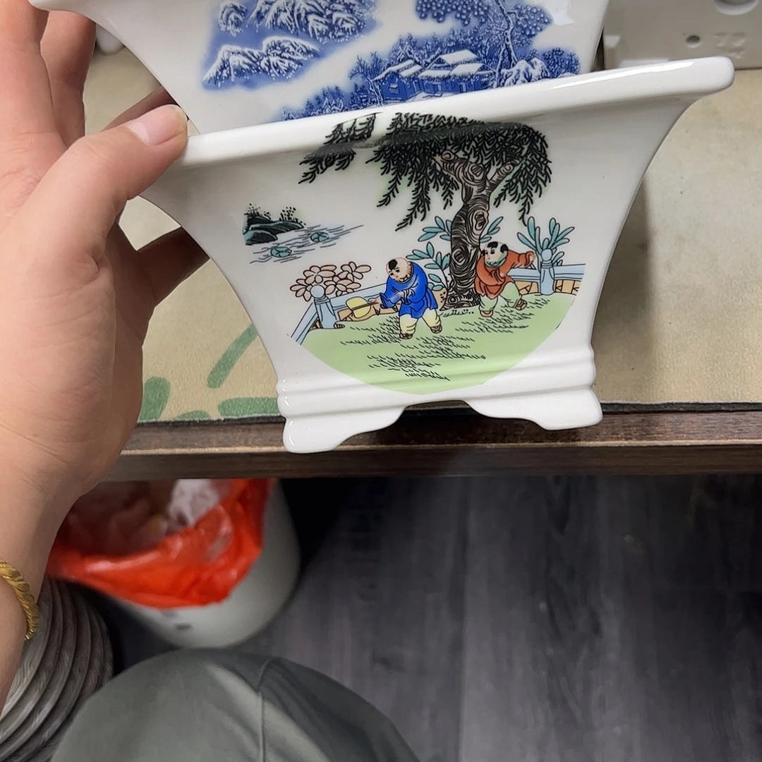 8***爸紫砂花盆852号瑕疵2个19/10cm介意勿拍