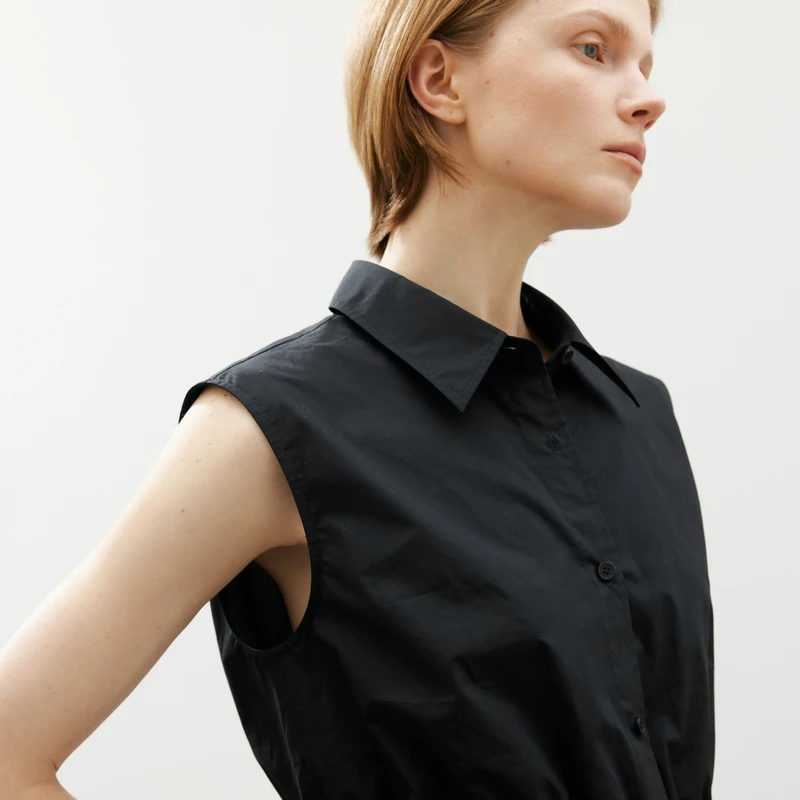 MM麦檬商场同款新品时尚百搭多色短款女士无袖上衣5F4122112