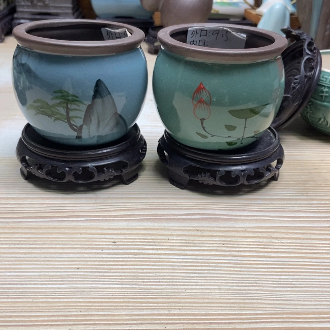 瓷片陶瓷花盆陶瓷艺术