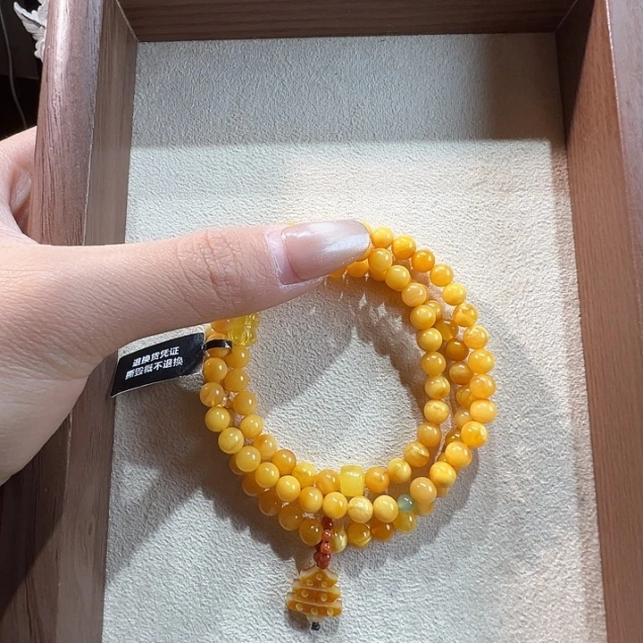 蜜蜡未镶嵌手串6.2mm蜜蜡手串