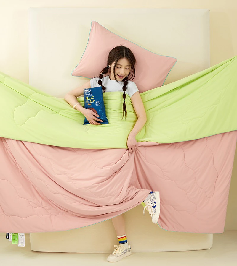 夏被get凉感丝凉感纯色双拼夏凉被空调被被子被芯