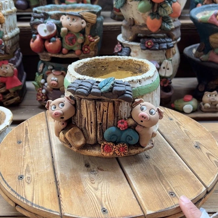 嘻哈多肉花盆百搭