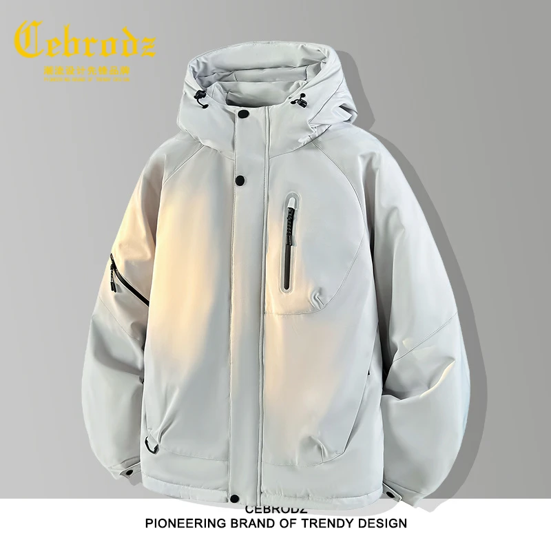 法国Cebrodz美式工装羽绒服男款冬季加厚保暖新款男士外套高级感