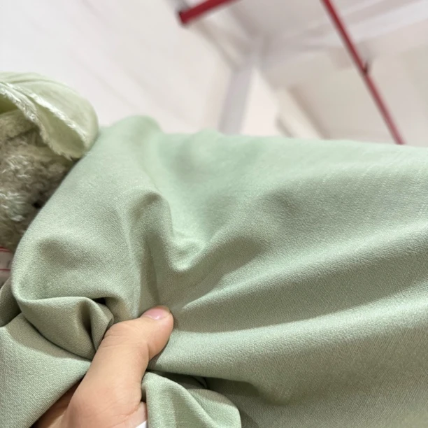 59 春夏秋轻薄柔软透气的TR亚麻阔腿裤面料5米价 柔软透气