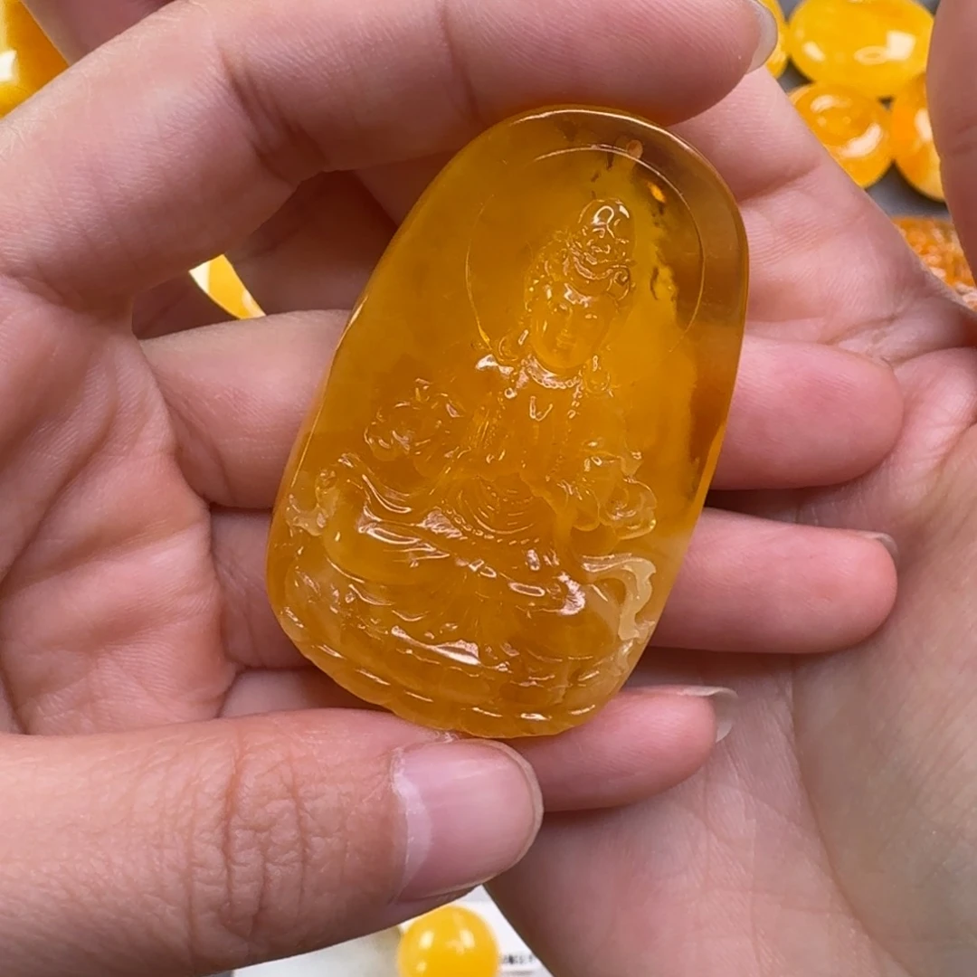 蜜蜡毛衣链未镶嵌