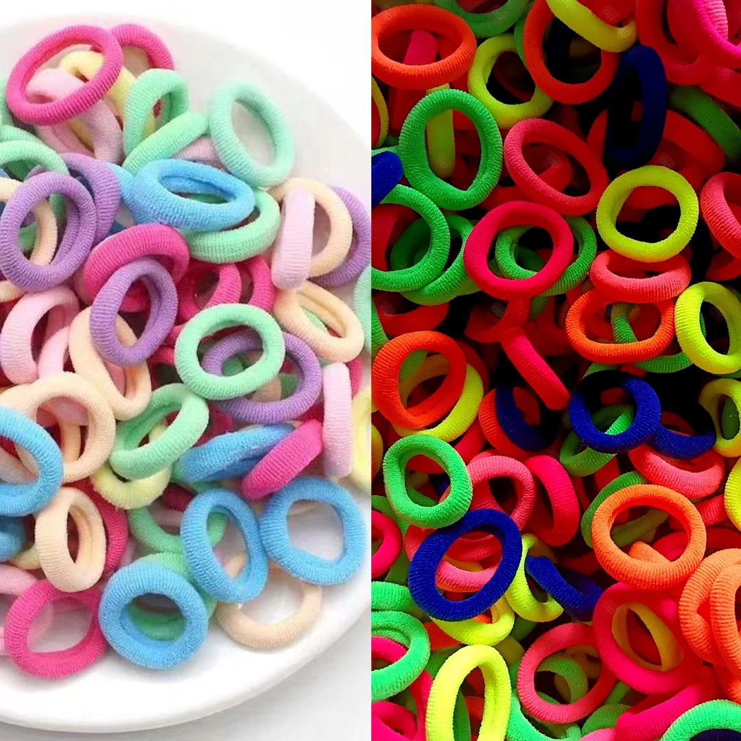 彩色发圈高弹力不伤发宝宝可爱糖果色头绳头饰发绳发饰女童