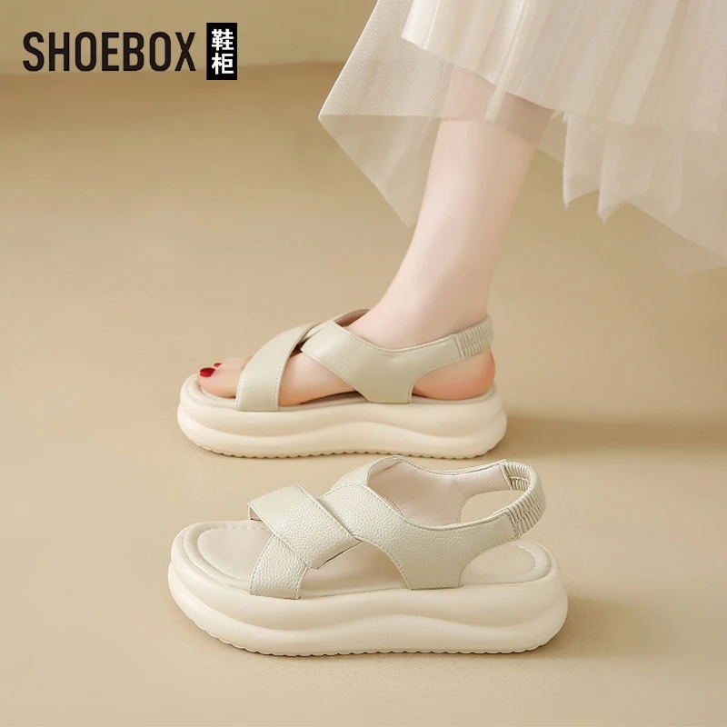 达芙妮旗下凉鞋女款2025新款夏外穿爆款不累脚软底配裙子罗马凉鞋