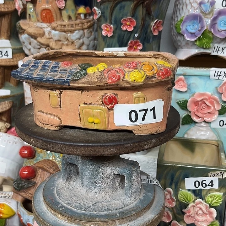 紫砂花盆粗陶材质多肉花盆