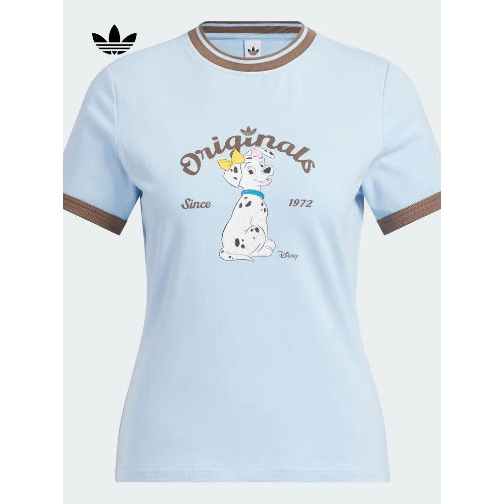 【滔搏联动】adidas/阿迪达斯女子RINGER TEE联名运动短袖T恤KG6697
