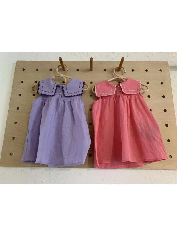 【轻奢林林】QJ223665女童原创设计儿童甜美连衣裙品牌童装时尚蕾丝