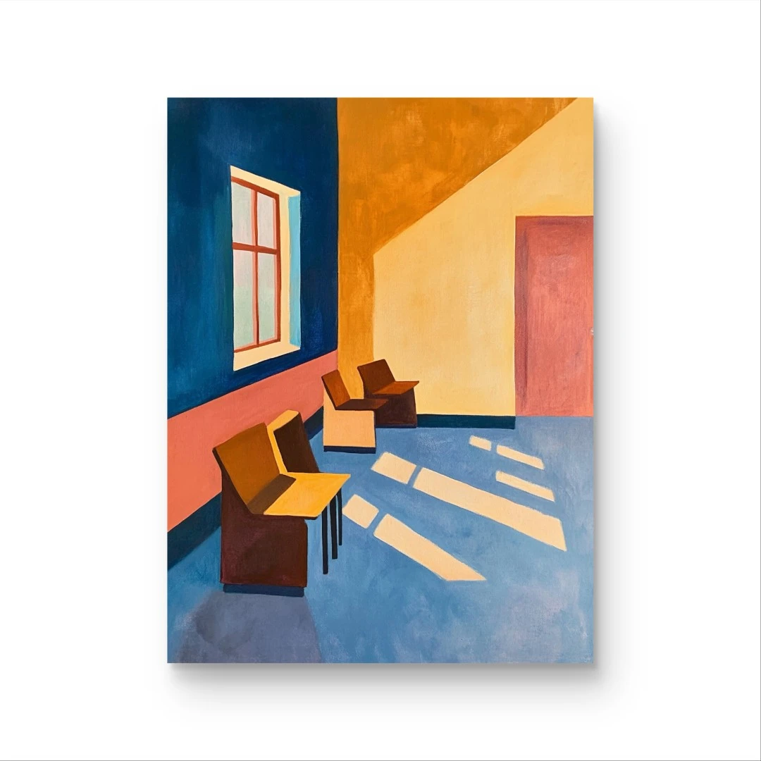 《门外》原创手绘画/60x80cm/中古风系列ZGF-24