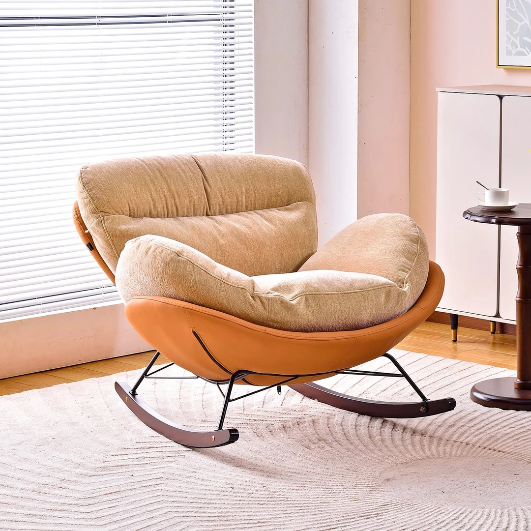 轻奢懒人沙发摇椅家用阳台休闲蛋壳摇摇椅客厅躺椅大人单人沙发椅
