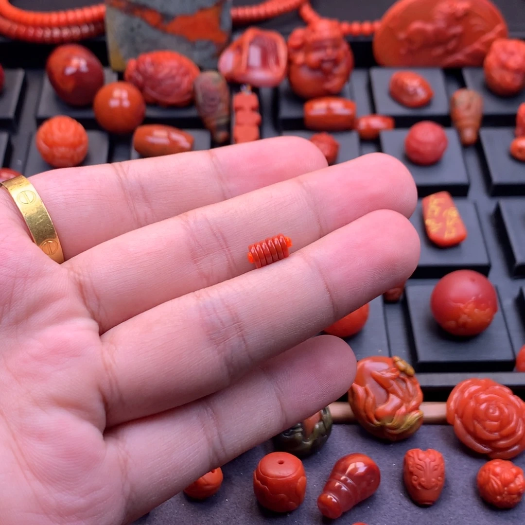 南红玛瑙未镶嵌南红川料原矿精工隔片5mm