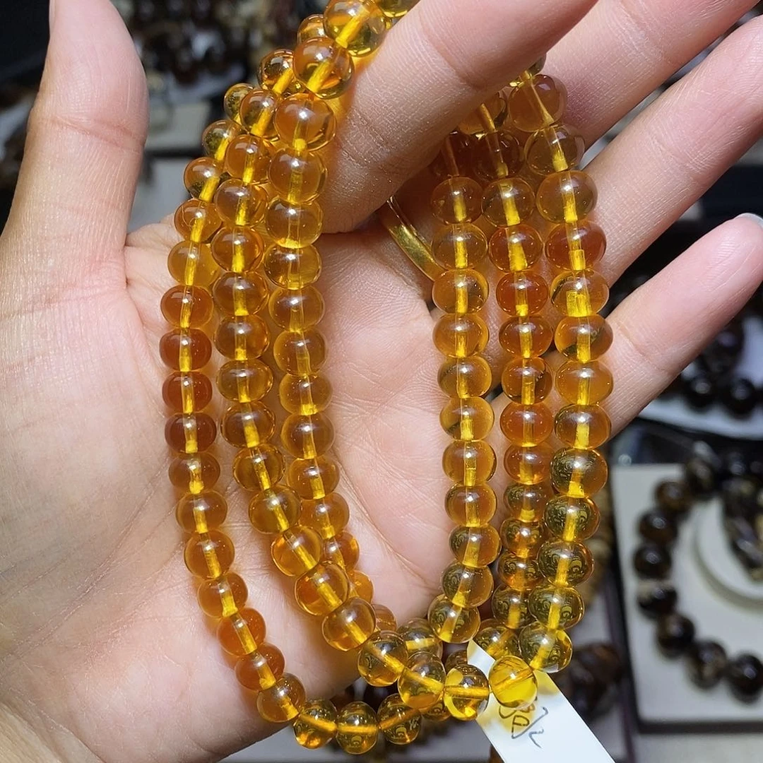 琥珀未镶嵌裸石 福利 金珀净水7mm