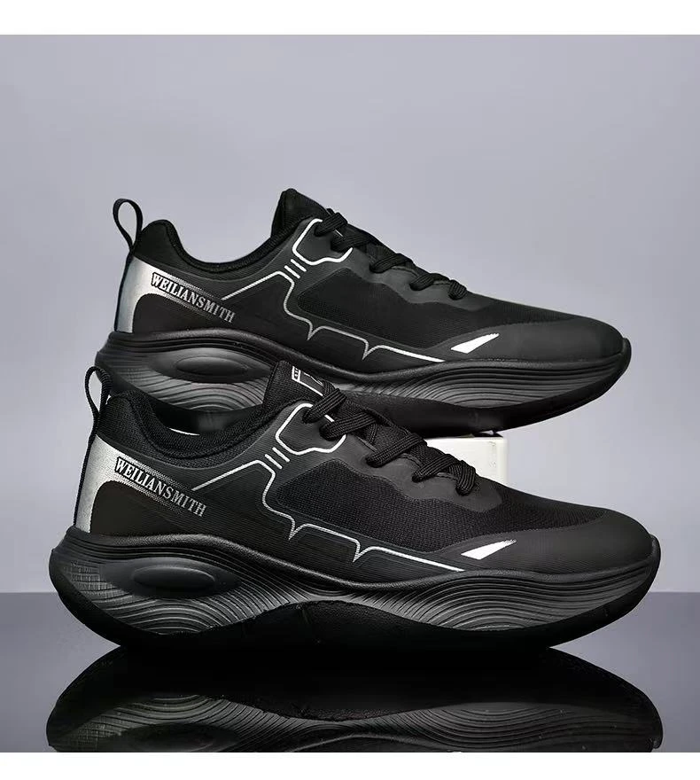 新款网布透气防滑时尚百搭男女同款情侣跑鞋16806