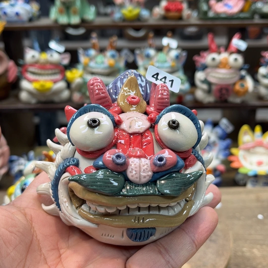 摆件纯手工抽象陶瓷摆件441