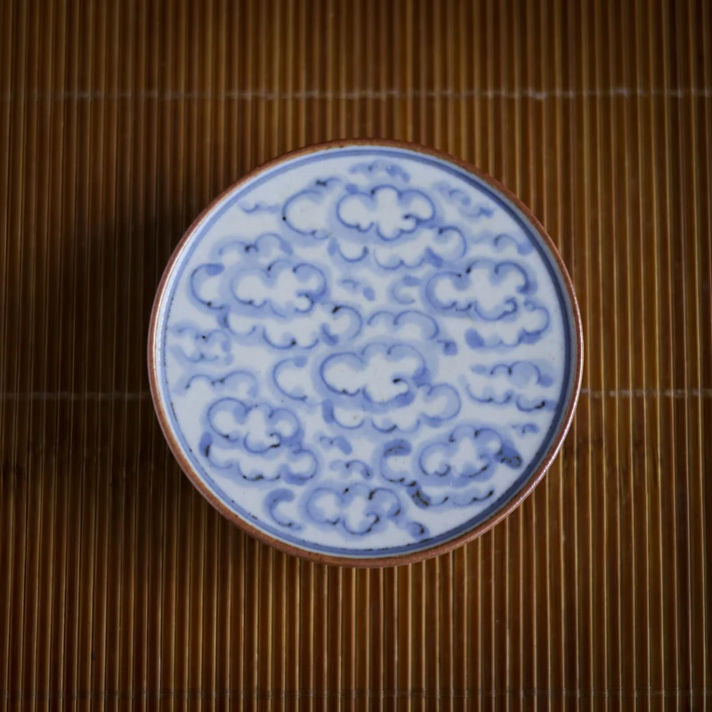 【静姐小院】祥云盖置茶道器具（朴盖置0023）