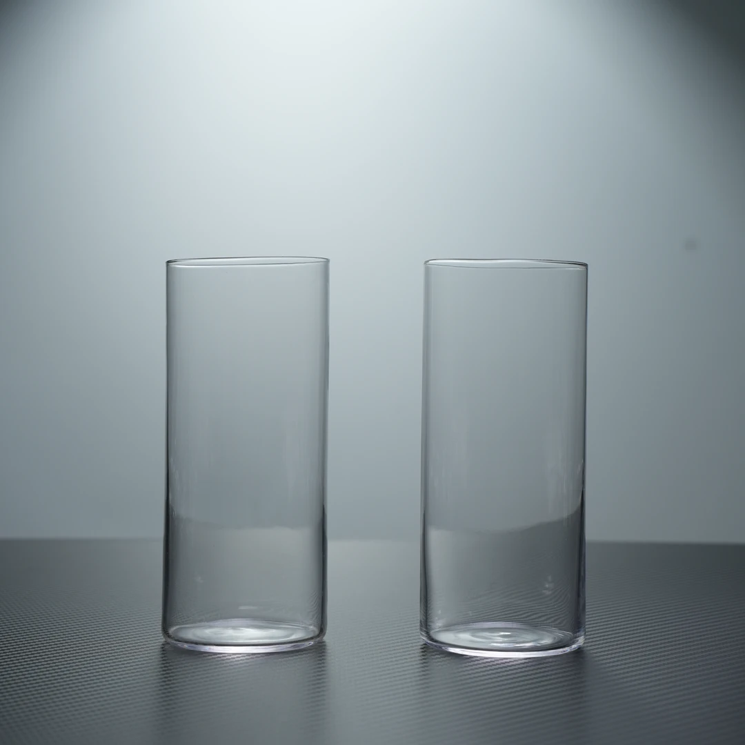 璃湾·两支装320ml超薄无铅水晶玻璃果汁杯牛奶杯