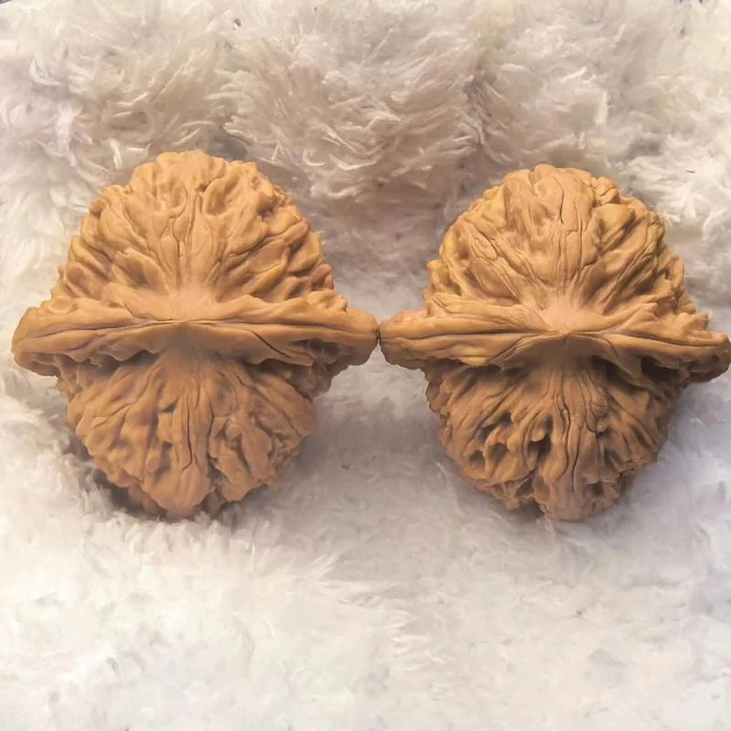 直播间选核桃四座楼狮子头麒麟纹官帽原色配对精品一物一图