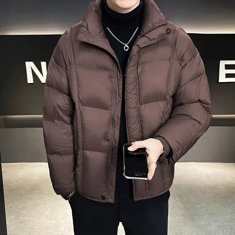 重磅90白鸭绒外套男士羽绒服冬季加厚保暖云朵泡芙羽绒面包服上衣