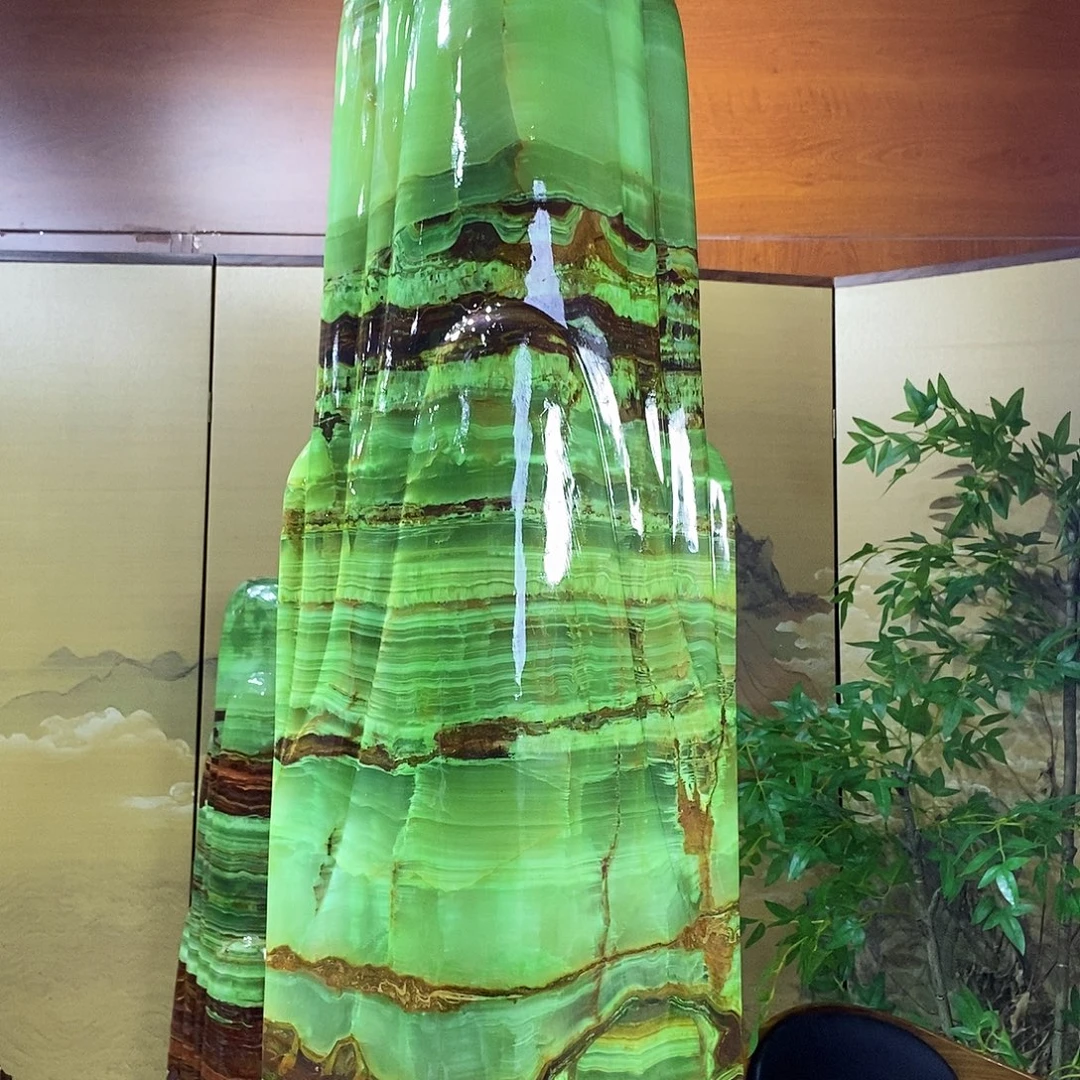 石材山水画作品摆件
