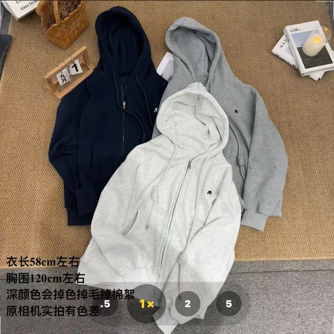 【七安倩】小逗号连帽加绒卫衣外套