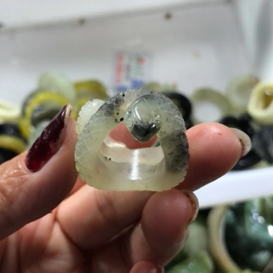 未镶嵌岫玉手把45