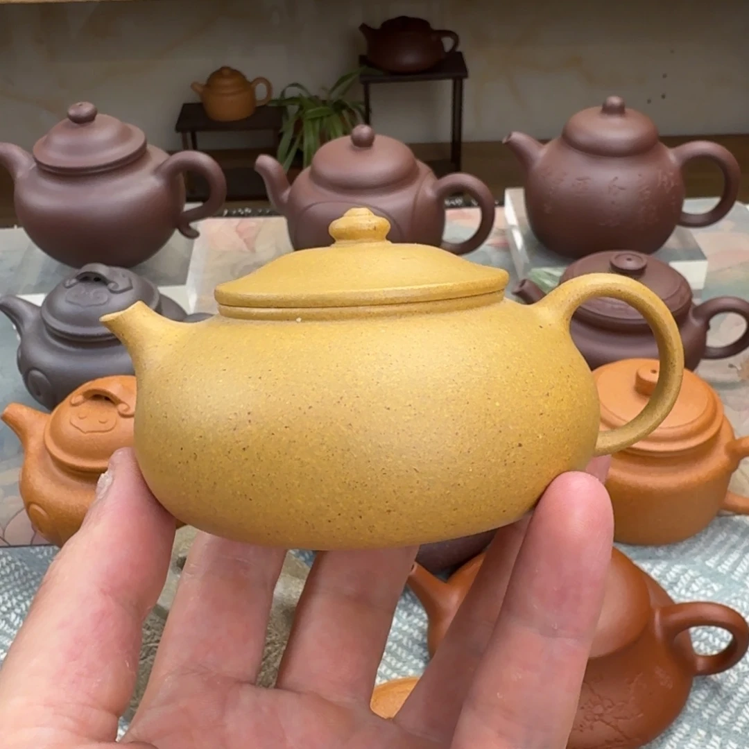 茶壶紫砂寒江 黄段 145cc