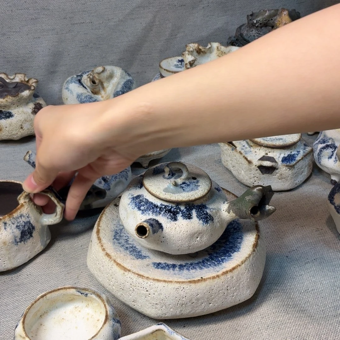 薄***荷侧把壶承两杯子福利一套