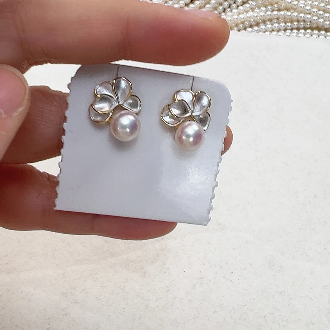淡水珍珠耳饰未镶嵌