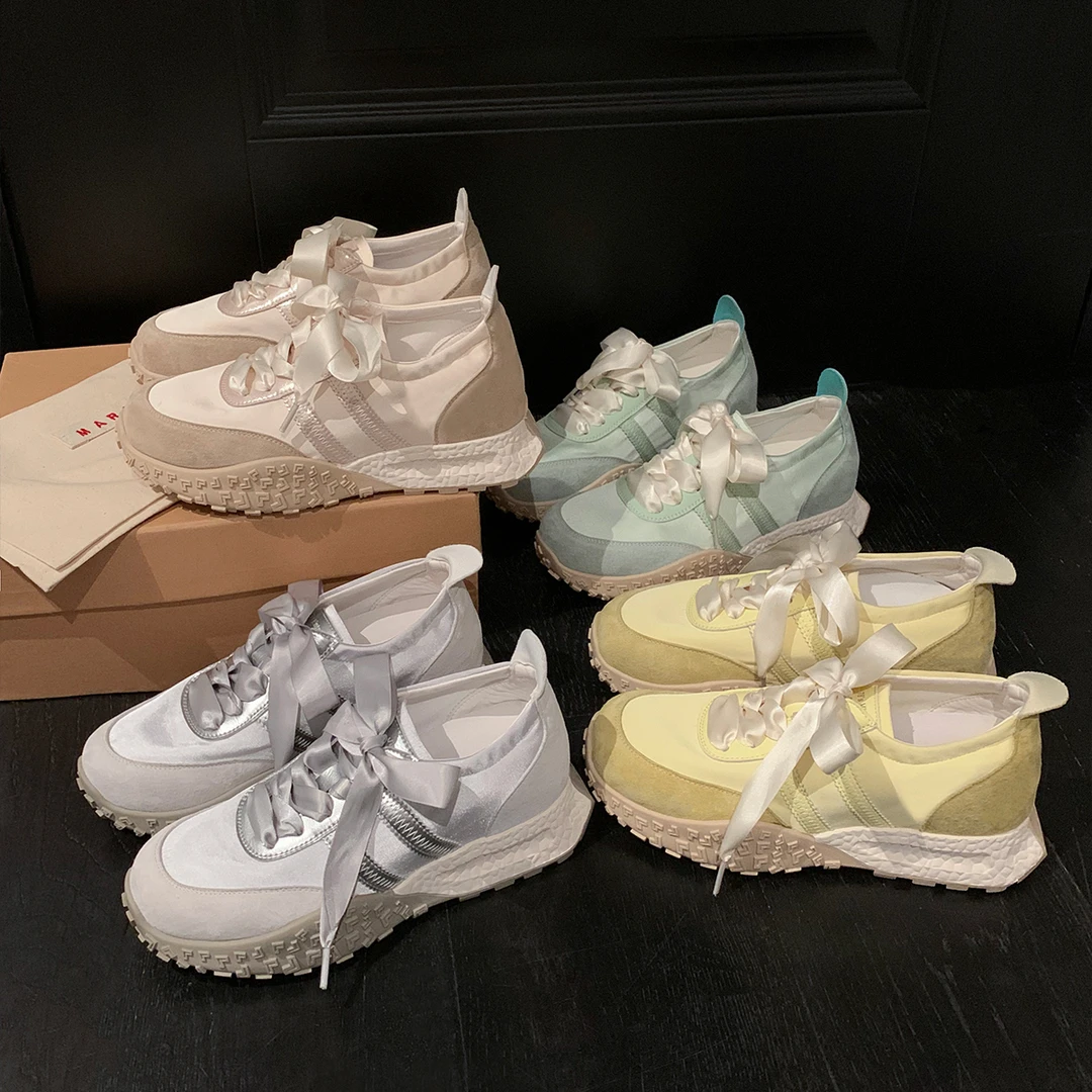 「稳叔」茶西学妹【增高7cm】厚底增高休闲德训阿甘运动鞋女