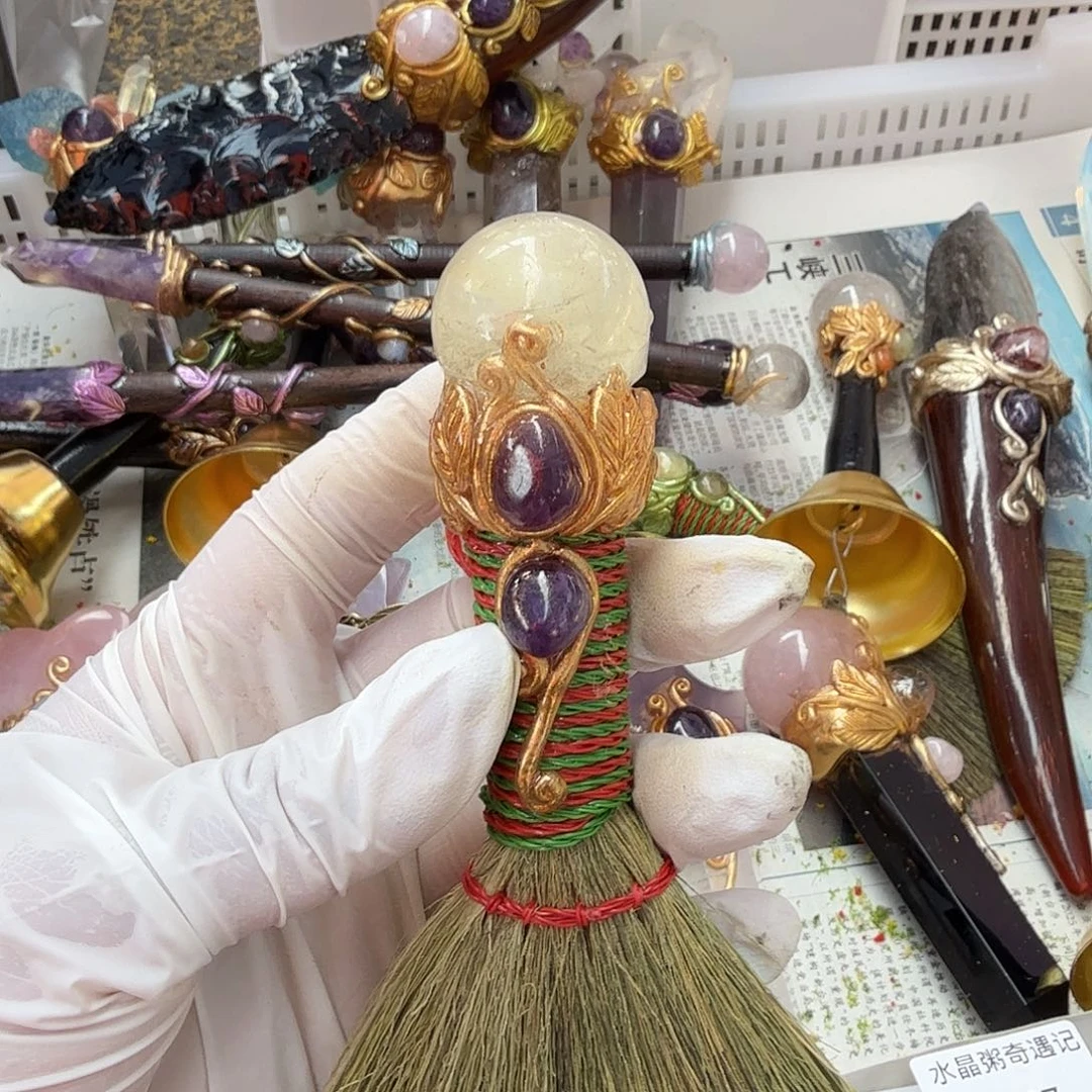 水晶手链22K金镶嵌黄水