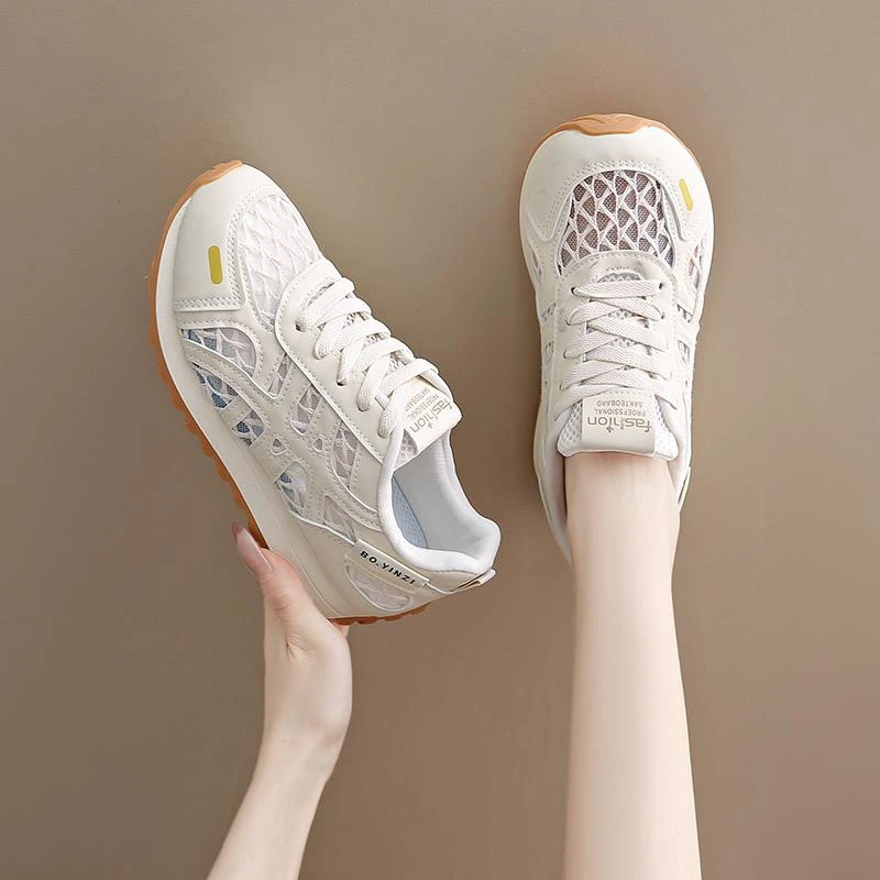 网鞋女DS单设鞋2025年新款夏季透气网面休闲运动凉鞋34码老爹鞋