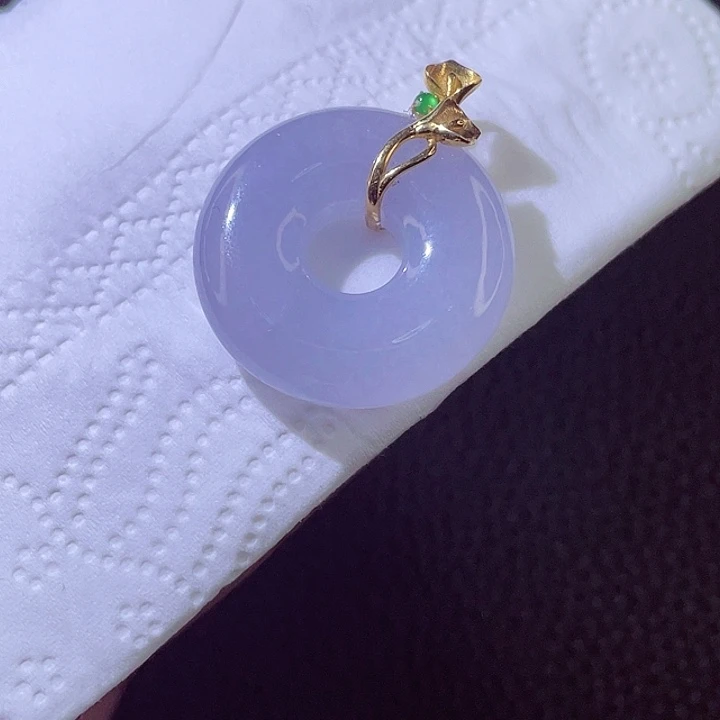 颈饰18K金镶嵌翡翠翡翠