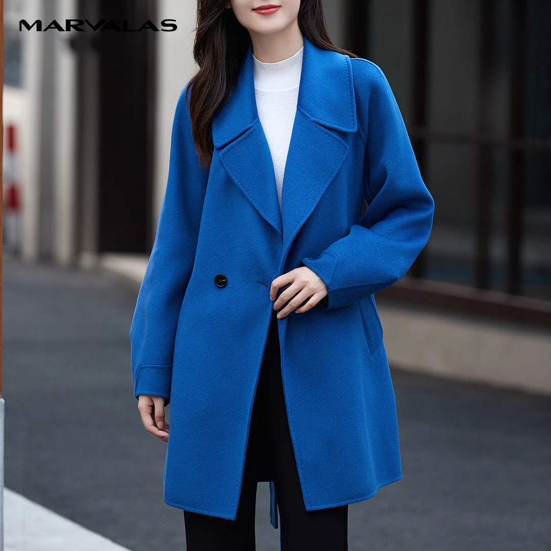 【芊芊专属】M426302732质感羊毛呢大衣中长款气质时尚