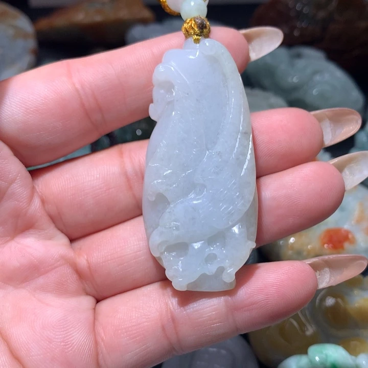 翡翠未镶嵌颈饰保真天然A货翡翠