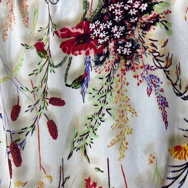 重磅棉绸.万花丛中春夏连衣裙旗袍床单被罩面料柔软透气