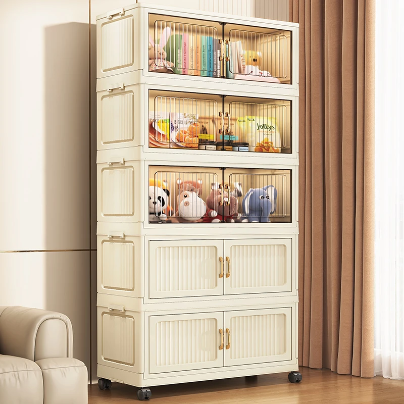 【85面宽】MS 居家好物家用大容量可折叠免打孔杂物玩具衣柜 HQ0