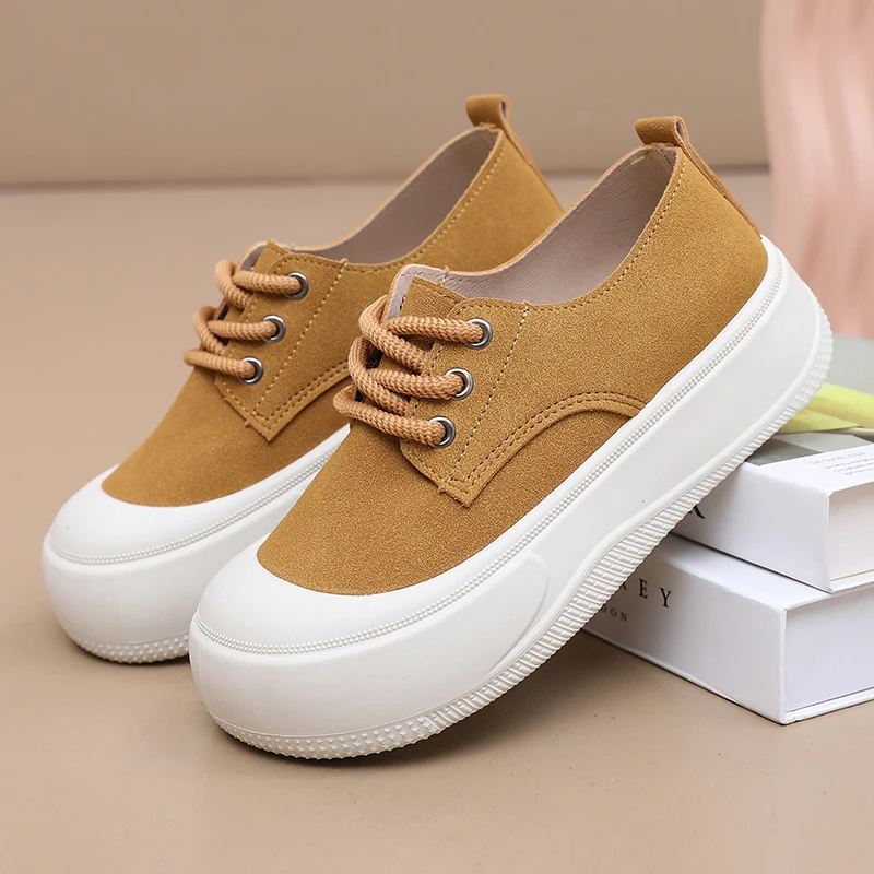 网红休闲鞋女款厚底增高勃肯鞋2025春季新款时尚百搭小白鞋乐福鞋