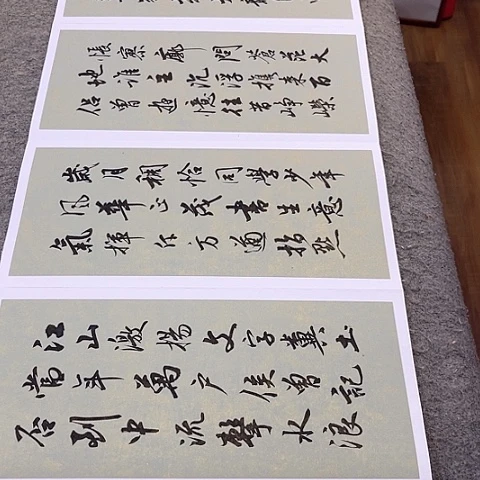 扇子今*伟人诗词册页作品