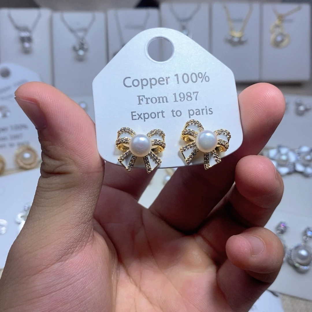 未镶嵌淡水珍珠耳饰