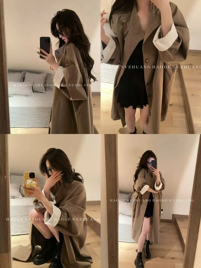 浩哥严选●型走老钱HGX5FY2608A风衣外套预时尚韩版秋季洋气显瘦款