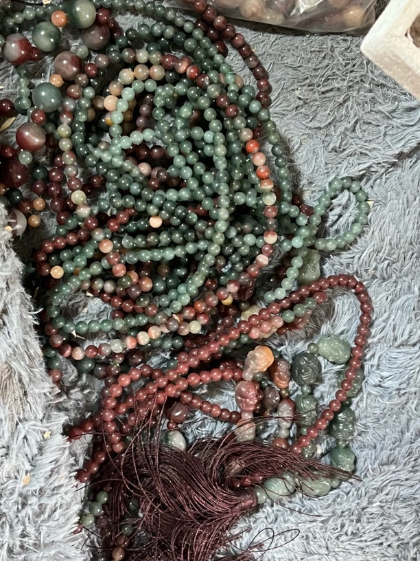 紫绿玛瑙秦紫玉珠子吊坠