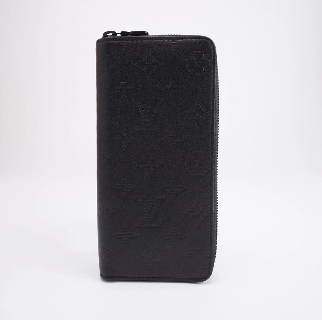 99新 LouisVuitton/路易威登 98新老花压纹拉链开合钱夹钱包 F994