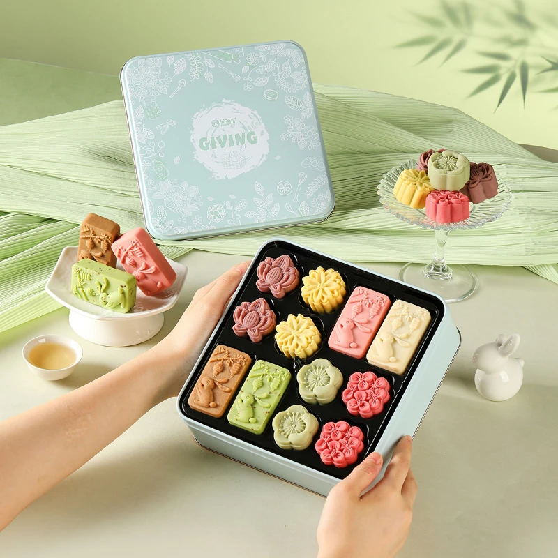 悠享时秋月花食礼中式绿豆糕点杭州特产宋代茶甜点心杭州糕点