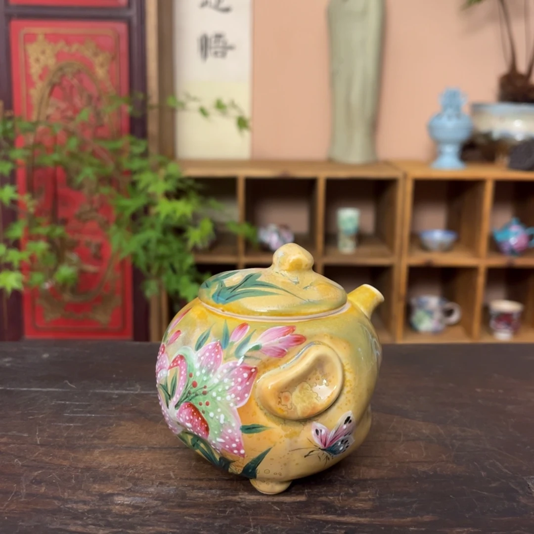 杯柴烧纯手工手绘陶瓷