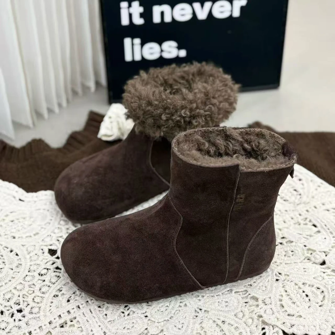 高颜值雪地靴女2025秋冬新款休闲百搭两穿中筒憨憨靴后妈鞋保暖女