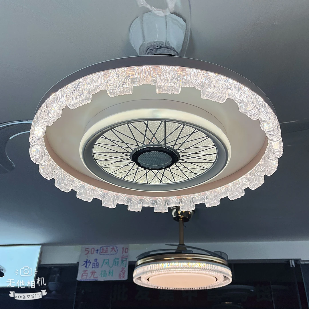 （7100）2025新款蓝牙音箱隐形风扇灯餐厅客厅卧室大风力