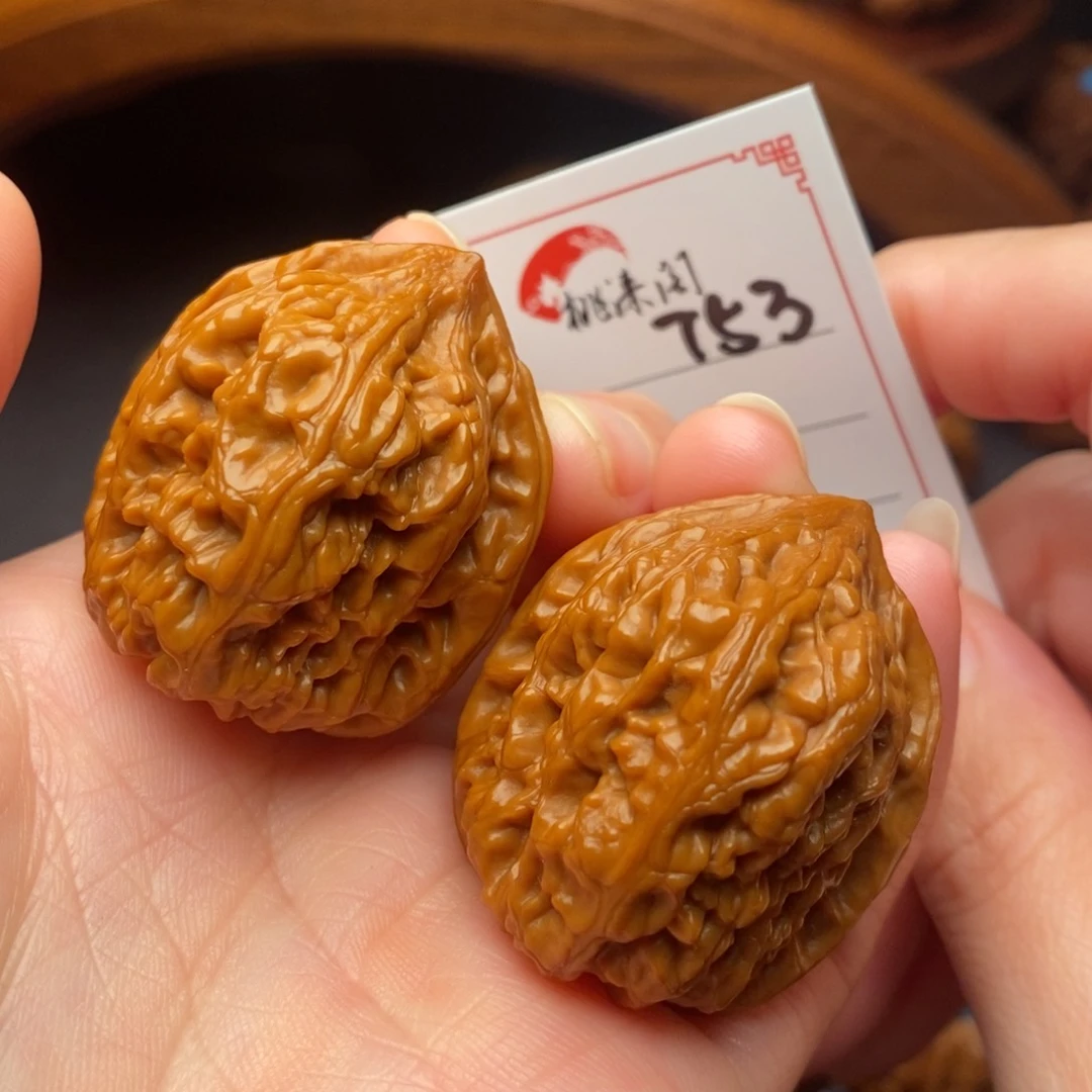 把件文玩核桃753号34赤龙鸡心